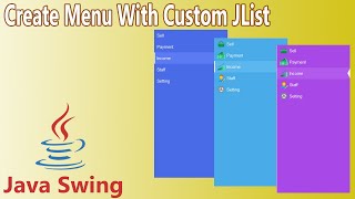 Java Create Menu - Custom JList