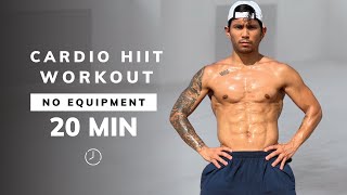 20 Min CARDIO HIIT Workout For Fat Loss - No Equipment, Full Body, At Home [NO REPEAT]