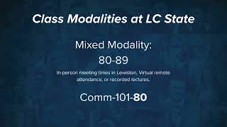 Class Section Numbers and Modalities at LC State