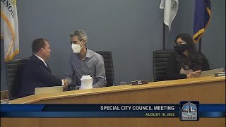 Special City Council Meeting 8-16-2022