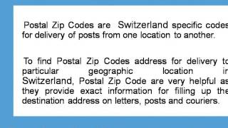 About Switzerland Postal Zip Code Finder