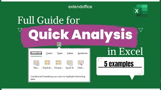 Full Guide for Excel's Quick Analysis Tool (with Examples)