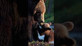 Bear Embrace: Wild Moments of Tender Strength #bear #wildlife #cute #animals #nature