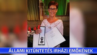 Állami kitüntetés Irházi Emőkének