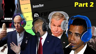 Trump, Obama, Bush, & Biden Make a Videogame Franchise Tier List (Part 2)