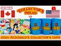 2024 McDonald's Collector's Cups | Canada vs. U.S. Editions | ASMR Unboxing Review