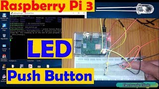 Raspberry pi 3 tutorial #4: Control LED using Push Button Python Programming "Beginners level" pi 3