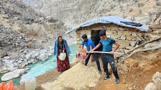 Hard Work and Heritage: Building a Kitchen Wall in the Heart of Nomadic Life 🏕️🌟