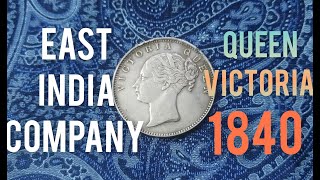 One Rupee 1840 | East India Company | British India Silver Coin | Queen Victoria | Rare Coin |Empire