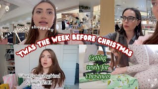 TWAS THE WEEK BEFORE CHRISTMAS | Last min Xmas shopping, last day of work \u0026 gift wrapping VLOG