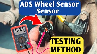 How To Test ABS Wheel Speed Sensor ! Using A multimeter