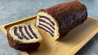 The Best Rolled Cake Recipe Ever! So Soft and Tasty!