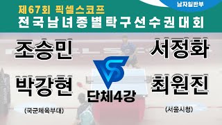 제67회픽셀스코프종별대회 조승민,박강현(국군체육부대) VS  서정화,최원진(서울시청)