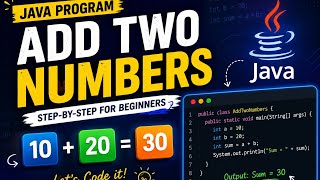 Add Two Numbers in Java | Java Program for Beginners 💻☕