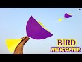 How to Make a Rubberband Bird Plane | Easy Bat flying plane