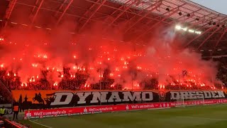 Dynamo Dresden | Choreo Pyrotechnik im K-Block | FC Schalke 04 | 2022 🖤💛