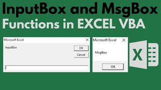 HOW TO USE The InputBox and MsgBox Functions - EXCEL VBA