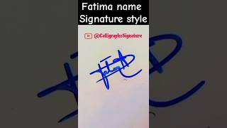 F name signature style 2025. Fatima name signature