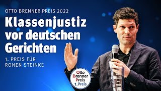 Klassenjustiz vor deutschen Gerichten - Ronen Steinke erhält 1. Preis @ Otto Brenner Preis 2022