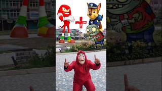 Knuckles + Chase Paw Patrol And Zombie =Cartoon animation