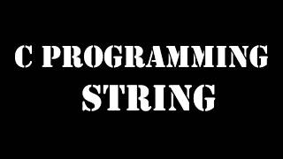 C program to print string one by one characters using loop