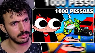 fiz um jogo controlado por 1000 PESSOAS - GEMAPLYS | Leozin React