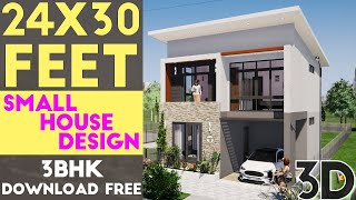 24x30 Feet Small House Design With 3 Bedroom || Plan#15 || KK Home Design 2020