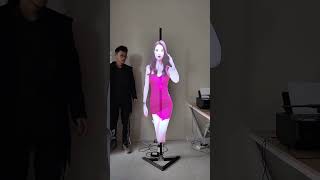 3D hologram fan portrait solution. Who wanna date this holographic sexy lady #3d