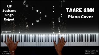 Taare Ginn - Piano Cover | Dil Bechara | Piano Tutorial | Instrumental | Sushant Singh Rajput