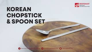 Restomart Korean Chopstick \u0026 Spoon Set - SKU 1516180