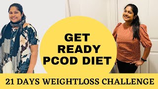 PCOD weight loss challenge | Diet Chart | Resolve PCOD-related fertility problems | Malayalam