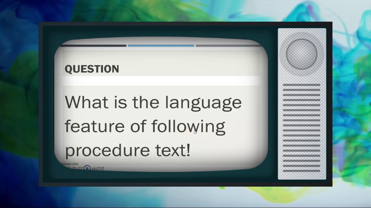 LANGUAGE FEATURES OF PROCEDURE TEXT - YouTube