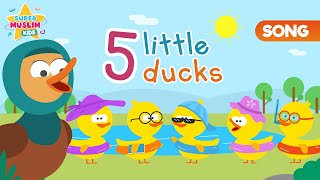 Five little Ducks Kids Song (Nasheed) - Vocals Only - Super Muslim Kids - Nursery Rhyme