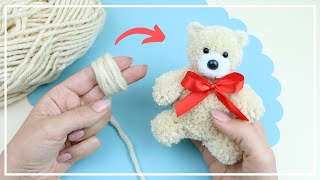 Как сделать пушистого Мишку из Ниток 🐻 Yarn Teddy Bear Making 🌟  DIY NataliDoma