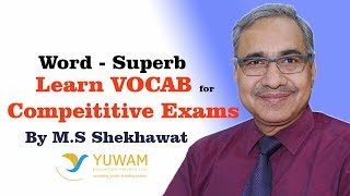 SUPERB | Yuwam | High Level Vocab | English | Man Singh Shekhawat | Vocab for Competitive Exams