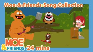 Moe \u0026 Friends Animated Song Collection | 12 Catchy Songs for Kids | Butterfly, Rollin' On \u0026 More