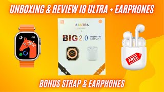 Unboxing And Review Smartwatch i8 Ultra Earphones (NEW 2023)