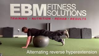Alternating reverse hyperextensions - EBM Fitness Solutions