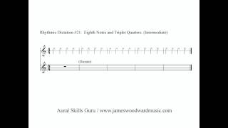 Rhythmic Dictation #21 - Eighths and Triplet Quarters (Intermediate)