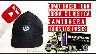 COMO HACER UNA GORRA CLASICA CAMIONERA TUBULAR TODOS LOS PASOS* FACIL DE HACER GORRAS SNAPBACK