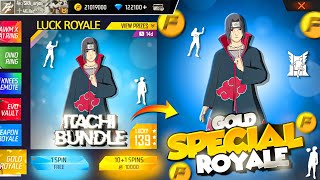 Itachi গোল্ড স্পেশাল বান্ডিল রয়েল💥😮 তারিখ কনফার্ম? gold special Bundle royale| Free fire new event