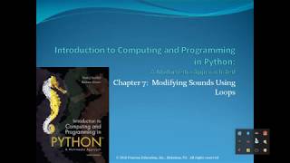 Introduction to Computing & Programming in Python Chapter 7
