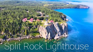Split Rock Lighthouse on Lake Superior's North Shore by Drone