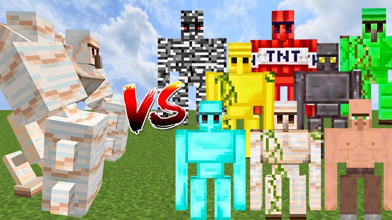New Mutant Iron Golem Vs All Golems Minecraft Mob Battle Youtube