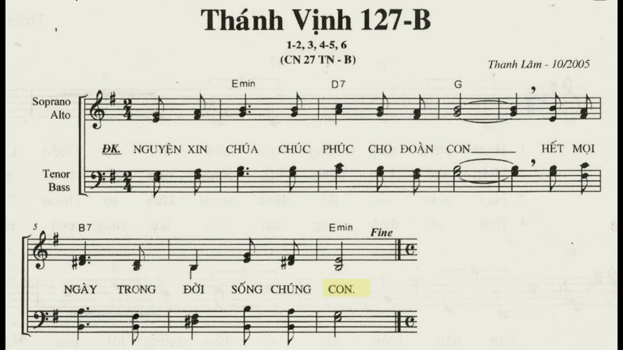 Thánh Vịnh 127 B - Thanh Lâm (Tập Hát - Bè Tenor) - YouTube