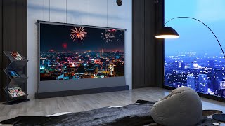 Long Focus Ambient Light Rejecting Vividstorm Projector screen gives you a big-screen experience.