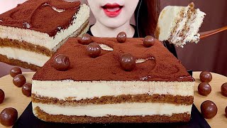 ASMR TIRAMISU CAKE, CHOCOLATE BALL MUKBANG 꾸덕한 마스카포네 티라미수 케이크 먹방 eating sounds