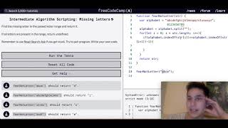 Freecodecamp Intermediate Algorithm: Missing Letters