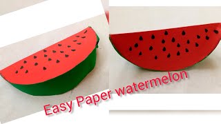 how to make watermelon with paper origami। easy and simple tutorial। paper craft