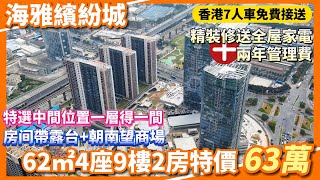 海雅繽紛城 | 2025特價4棟9樓62㎡兩房63萬 | 房间帶露台➕朝南望商場 | 精裝修送全屋家電➕兩年管理費 | 香港7人車專車免費接送＃中山樓盤＃中山買樓＃海雅繽紛城